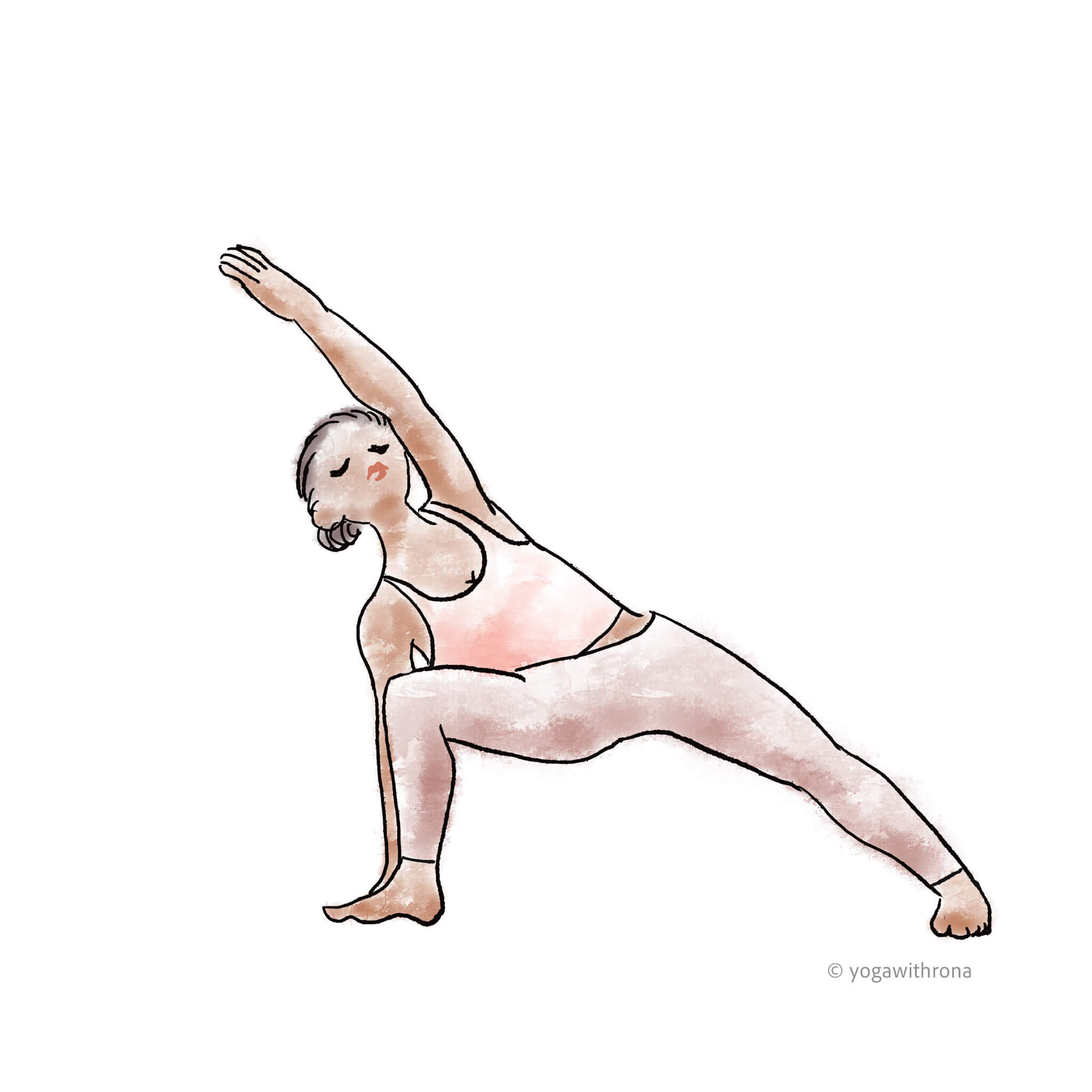 Yoga Extended Side Angle Pose - Utthita Parsvakonasana Stock Photo | Adobe  Stock