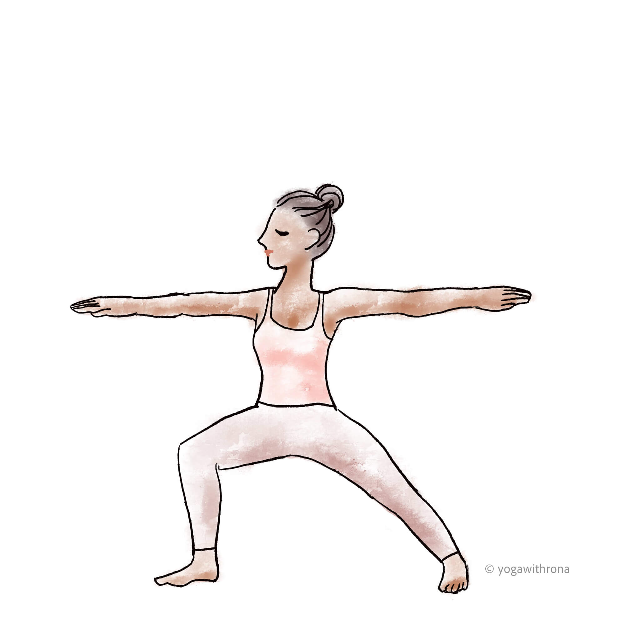 Humble Warrior Pose Yoga Workout Healthy Lifestyle Vector Illustration  Stock Illustration - Download Image Now - iStock