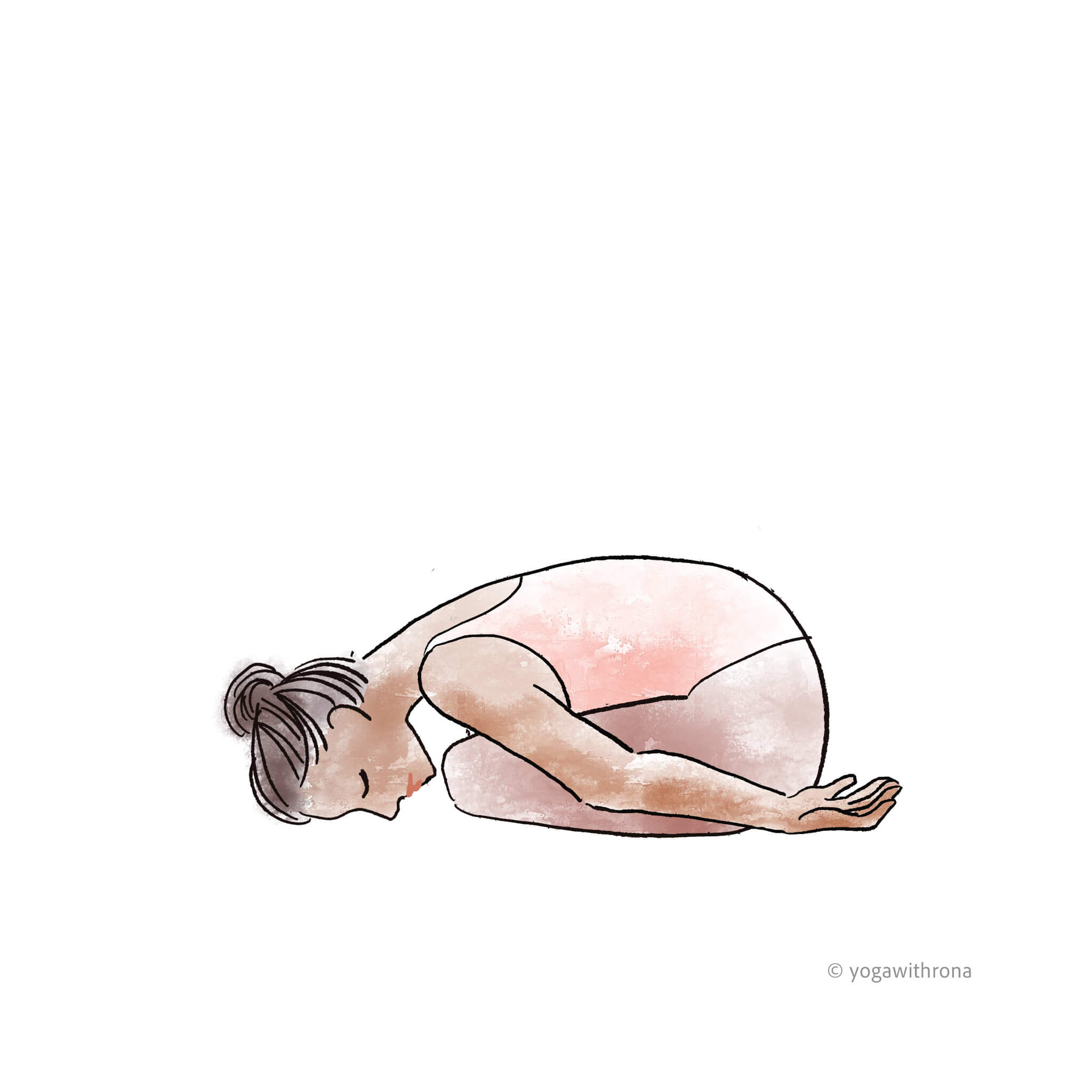 A Dark-skinned Girl Performs The Yoga Pose 